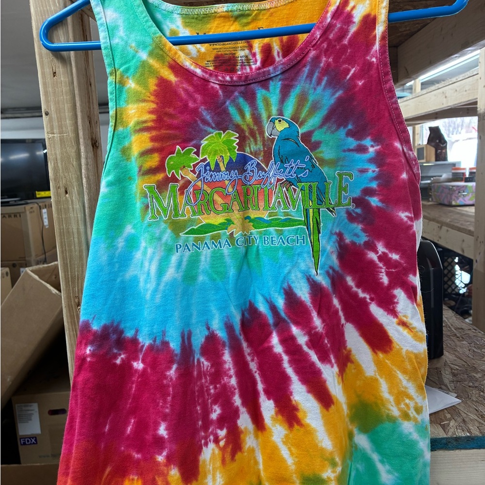 Vintage Panama Beach Margaritaville Tie-Dye Tank Top